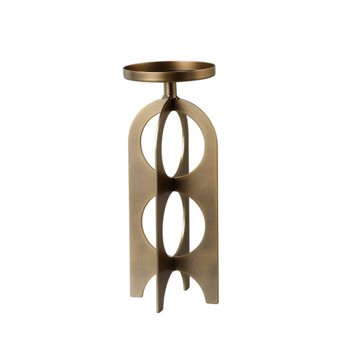 Candle Stand Tray Openwork Candle Holder Stand Lustrous Candelabra with Tray for Coffee Table
