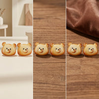 Non Pierced Earrings Cute Bear Earrings Playful Ear Clips for Girls