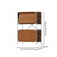 Display Shelf Modernist Design with Adjustable Shelves Metal Frame Storage Cabinet Suitable for Living Room Bedroom Home Office