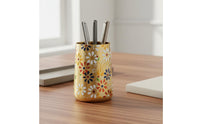 Brass Pen Holder Smooth Edges Metal Pencil Holder Easy to Clean Decorative Metal container for Calligraphers, Handwriting