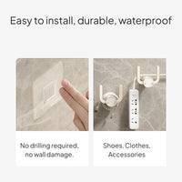 No-Drill Wall Mounted Slipper Rack Bathroom Hook