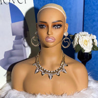 PVC Wig Mannequin Head for Adult Female Display