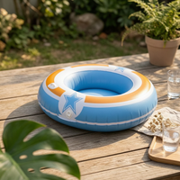 Inflatable Boat Raft Backrest PVC Buoyant Vessel Boat Heavy Duty PVC Raft Raised Seat Water Craft Grab Handles