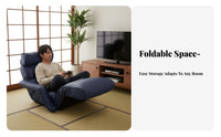 Japanese design Foldable floor Chair Flame Retardant Adjustable floor Lounger Multi-Functional Lounge Recliner Space-Saving for Students, Young Adults, video game enthusiasts, Small Spaces, Living Room, Bedroom, Home Office