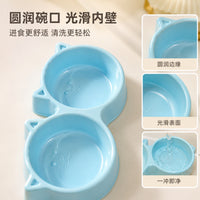 跨境热销宠物双碗可爱造型饮水喂食一体式宠物碗猫碗狗碗宠物用品