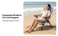 Adjustable Reclining Lounger Lightweight Camping Chair Folds in Seconds