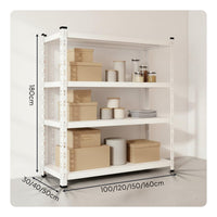 Heavy-Duty Multi-Tier Utility Shelf Large Capacity Adjustable Metal Storage Rack Tool-Effortless Assembly Freestanding Organizer Rack Carbon Steel Construction for Warehouse, Kitchen, Balcony, Laundry Room
