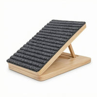 Ribbed Wooden Dog Ramp Staircase Bone-Shaped Handhold Pet Ramp Staircase Sloped Anti-Slip Pet Stairs Floor Protection for Raised Surfaces, Bedside