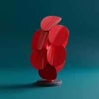 Stacked Leaf Sculpture Tabletop Interior Accessory 3D Design