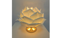 Decorative Lotus Flower Lamp Sculptural Flower Lamp Warm Accent Light Elegant for Bedside, Living Room, Reading Nook