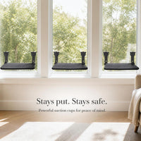 Cat Window Hammock Breathable Suction Cup Mounted Perch for Sunbathing and Sleeping