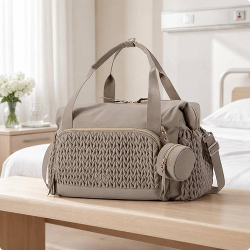 Baby Bag with Pacifier Case Detachable Shoulder Strap Maternity Hospital Bag