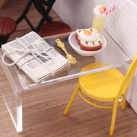 1:12 Scale Dollhouse Coffee Table Miniature Model for DIY Scenes