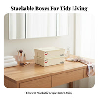Lidded Storage container multipurpose Container with Lid Stackable Design for Crafters