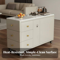 Rolling End Table with Wheels Rolling Refreshment Station Mobile Design Household Furniture for Homeowners, Office Workers, Living Room, Small Areas