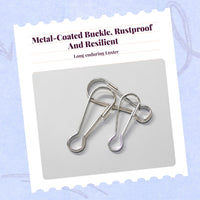 Metal-coated drapery hook, metal organizer accessory, rust-resistant hanging storage, DIY craft, keychain fastener