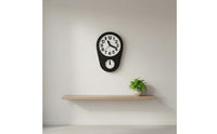Weekday Wall Clock Artistic Design Clock with Day Display Minimalist Home Decor for Living Room, Bedroom