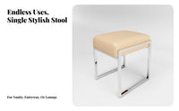 Upholstered Vanity Seat Nordic Aesthetic Stool Versatile Use for Bedroom