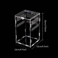 Acrylic Reptile Habitat High Clearness Acrylic Reptile Tank Easy to Install Clear Box for Tabletop, Desktop, Shelf Display