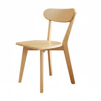 Wooden Stool with Backrest Quiet Non-Slip Feet High-Back Side Chair for Families