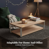 Modern Minimalist Coffee Table Sturdy and Stable for Small Areas, Home, Adults