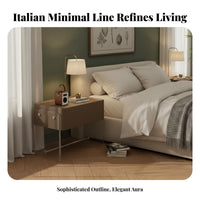 levitating Nightstand Italian Inspired Bedside Cabinet Rainbow Effect Front