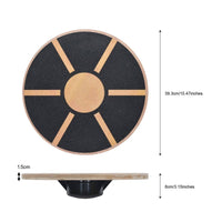 Non-Slip Surface Wooden Balance Board 360 Degree Rotation Ankle Strengthening Board Heavy Duty Round Stability Disc Portable for Beginners