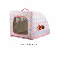 Soft-Sided Pet House Plaid Cooling Pet House Portable for Dogs