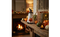 Spirit Figurine with Pumpkin Spooky Witch Hat Spirit Statue Eerie