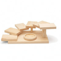 Serving Display Stand Steps Finish Serving Tray with Legs Elevated Tiered Food Riser for Caterers, Banquets