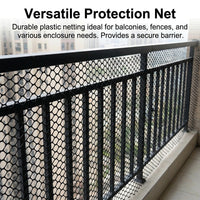Black PE Garden Netting, 1m Wide Flat Mesh for Poultry Fencing Garden Barrier Mesh