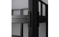 Metal Bunk Bed Black Iron Bunk Bed Space-Saving Furniture for Students, Teens, Dorm Room, Accommodation for Students, Shared Bedroom