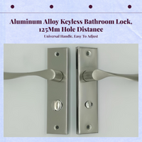 Keyless Bathroom Door Lock, Privacy Protection, Aluminum Alloy, Easy Installation, Childproof, Universal Fit