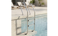 Rust Resistant Stainless Steel Pool Ladder Rustproof Pool Entry Ladder Heavy-Duty Long-Lasting for Inground Pools