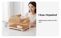 Covered Dish Drainer automaticDraining Kitchenware Organizer Easy reach Doors
