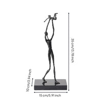 Abstract Sculpture with Marble Base Modern Abstract Human Figure Sculpture Textured Statue with Marble Base for Art Collectors, Living Room