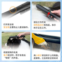 Pet Electronic Flea Comb with Microcurrent, Removes Loose Fur, for Dogs and Cats, Multi-functional Cleaning Comb