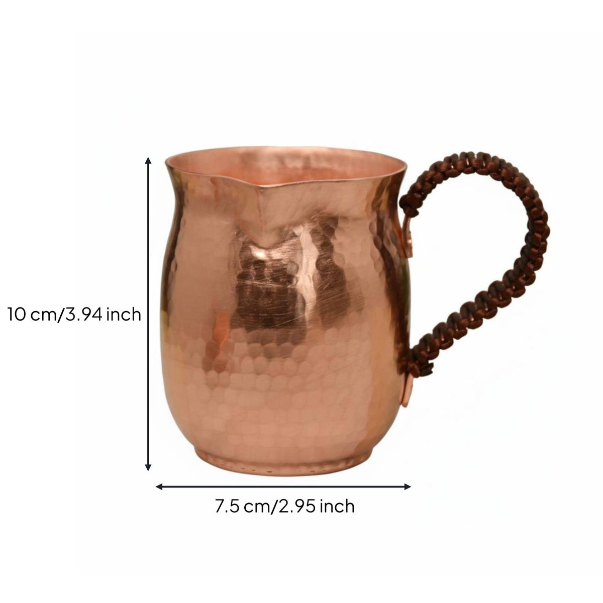 Vintage Design Pure Copper Cha Hai Multi-Functional Handmade Copper Fairness Cup Easy to Clean Chinese Tea Fairness Cup Anti-Scald Handle