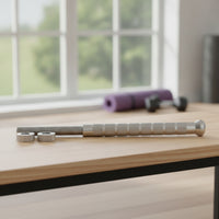 Adjustable Barbell Rod Stainless Steel Barbell with Knurled Grip Non-Slip Loadable Dumbbell Bar for Lifters, Athletes, Strength Training, Home Gym