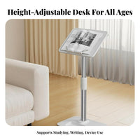Adjustable Floor Book Holder Easy Assembly Study Furniture With Page fasteners