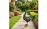 Metal Waterfowl Outdoor Duck Garden Statue Garden Statue for Gardeners, Homeowners, Yard, Patio, Lawn