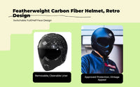 Carbon fiber motorcycle helmet