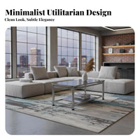 warehouse aesthetic Low Table Sturdy Construction 2-Tier Rectangular Table Minimalist Design adaptable for homeowners, Students