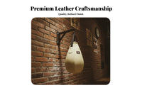 Wear-Resistant Pear Shaped Striking Bag Heavy Duty Hanging Leather Boxing Bag 360° Rotation Pear-Shaped Speed Bag Easy to Install for Adults, Children, Professionals, Gym, Combat Arts School