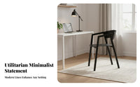 Minimalist Backrest Chair utilitarian design Modern Dining Chair Sturdy Metal Legs Easy Assembly for Business Owners, Restaurant