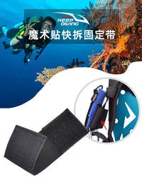 BCD快拆固定带水肺潜水下割绳刀割线器快卸绑带加宽魔术贴防丢环