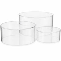3 Pieces Acrylic Cylinder Riser Sturdy Acrylic Display Riser Sturdy for Vanity
