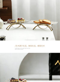 Light Luxury Metal Arch Tall Fruit Tray Decorative Piece