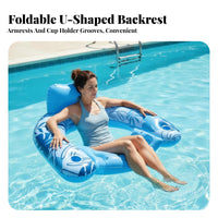 PVC Material Buoyant Lounger Ing Lounge Chair Foldable Buoyant Lounger Ing Pool Chair Portable for Adults, Teens