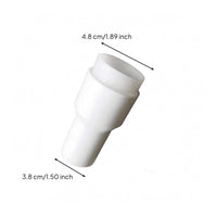 Pool Vacuum Hose Adapter Single Piece White Plastic Connector